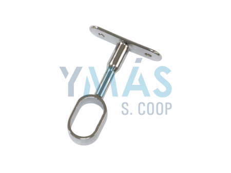 SOPORTE CENTRAL OVAL 25 X 15 X 72MM CROMADO