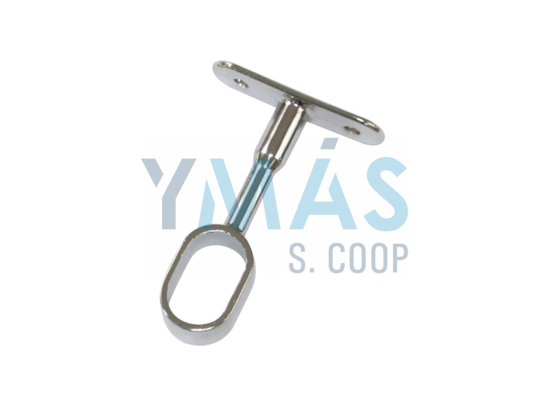 SOPORTE CENTRAL OVAL 25 X 15 X 72MM CROMADO