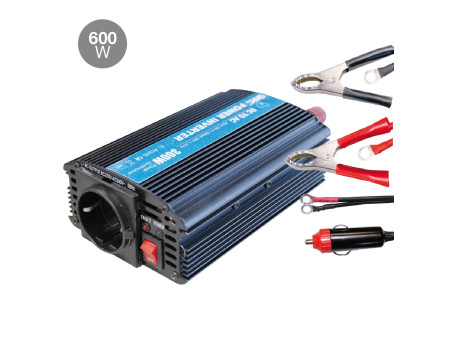 CONVERTIDOR / INVERSOR DE CORRIENTE 12V  A 230V 600W
