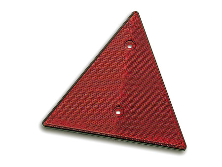 CATADIOPTRICO TRIANGULAR CON AGUJERO ROJO