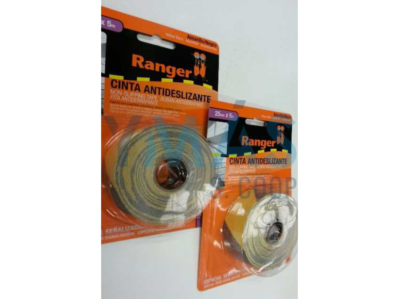 CINTA ANTIDESLIZANTE AMARILLA NEGRA 25MM X 5M