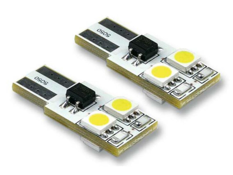 T10 CANBUS 4SMD 5050 12V WHITE 2 UNIDADES BLISTER