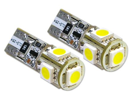 T10 CANBUS 5SMD 5050 12V WHITE 2 UNIDADES BLISTER