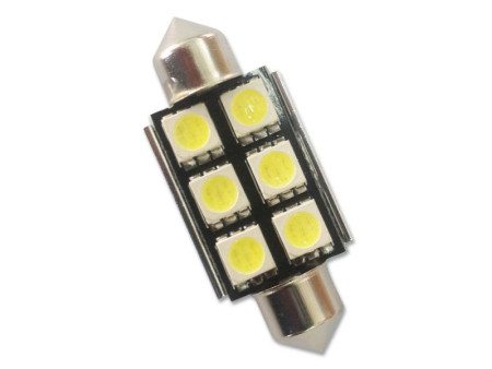 12V 6SMD 5050 T11*39MM BLANCO 1 UNIDAD BLISTER CANBUS