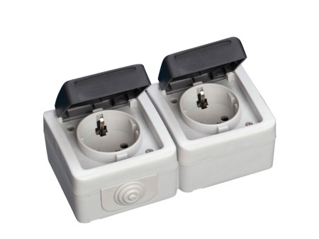 BASE DOBLE ESTANCA 16A IP44