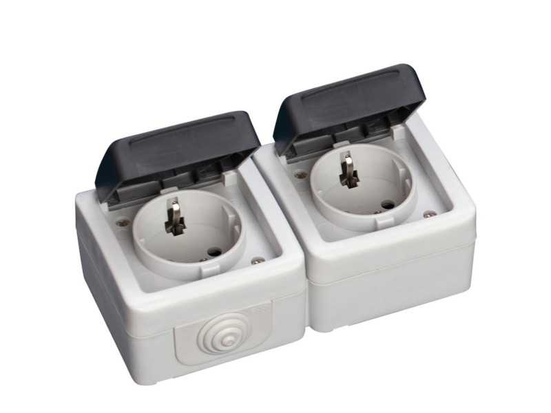 BASE DOBLE ESTANCA 16A IP44