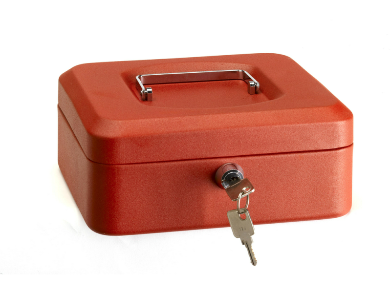 CAJA CAUDALES ELEGANT ROJO 152 X 118 X 80 CON BANDEJA