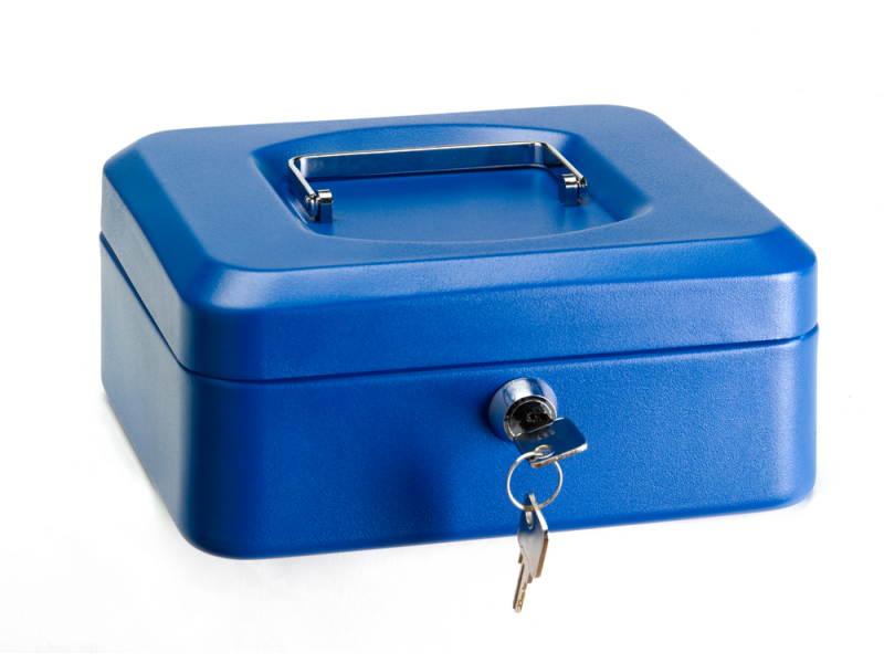 CAJA CAUDALES ELEGANT AZUL 152 X 118 X 80 CON BANDEJA