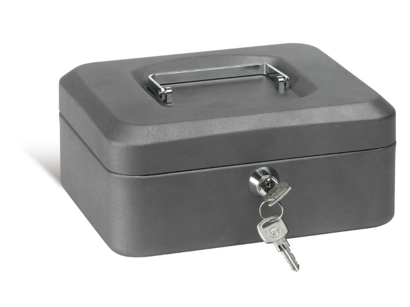 CAJA CAUDALES ELEGANT GRAFITO 200 X 160 X 90 CON BANDEJA