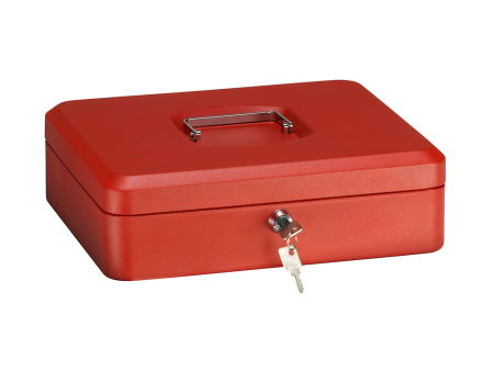 CAJA CAUDALES ELEGANT ROJO 300 X 240 X 90 CON BANDEJA