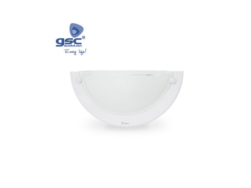 APLIQUE PARED SEMICIRCULAR BLANCO E27 20W (60W)