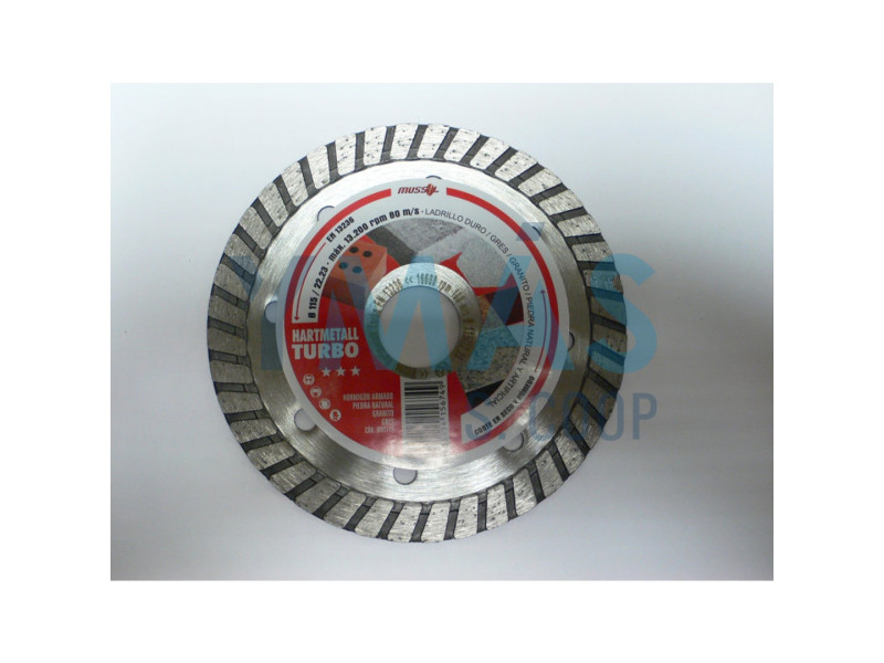 DISCO DIAMANTE 115MM HARTMETALL TURBO