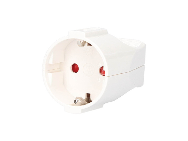 BASE AEREA CON TT LATERAL BLANCA 10/16A 250V 02056