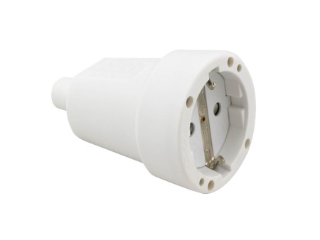 BASE AEREA 4.8MM ENTRADA CABLE RECTA BLANCO