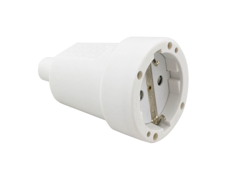 BASE AEREA 4.8MM ENTRADA CABLE RECTA BLANCO