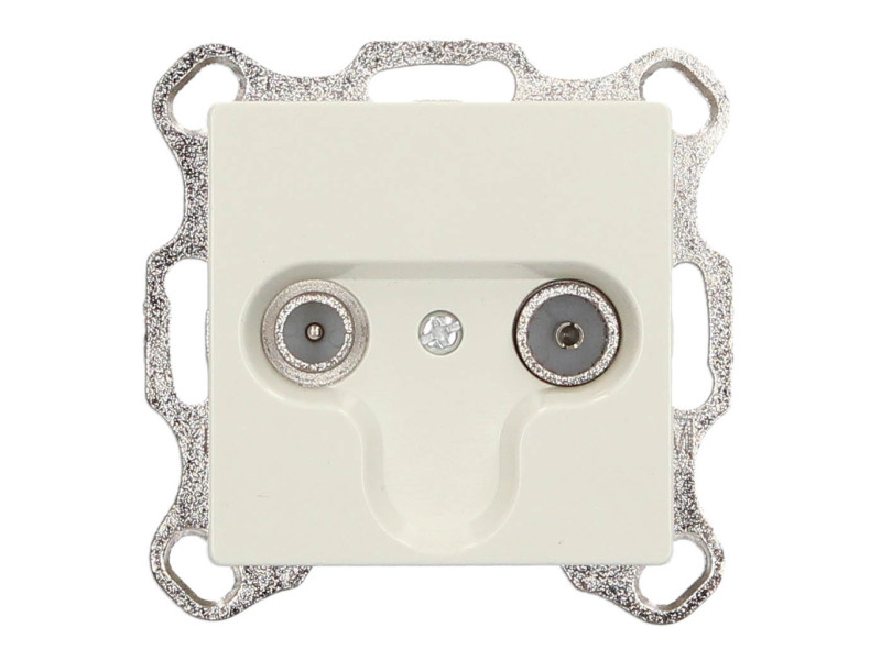 BASE DE EMPOTRAR TV - FM 9.5MM BLANCO 56 X 56 MM 