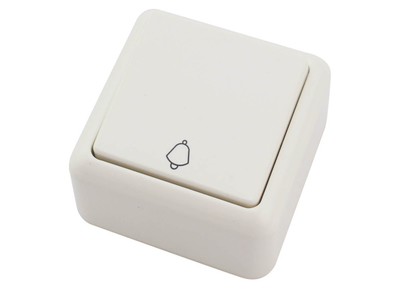 PULSADOR SUPERFICIE CAMPANA BLANCO 10A 250V