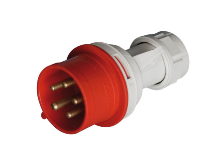 CLAVIJA CETAC AEREA MACHO 16A 3 POLOS + TIERRA + NEUTRO 380V