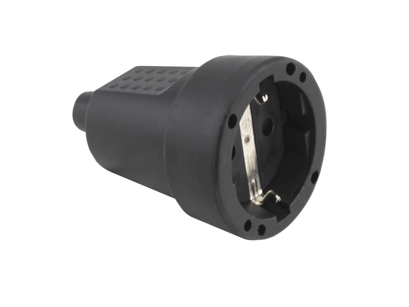 BASE AEREA 4.8MM ENTRADA CABLE RECTA NEGRO