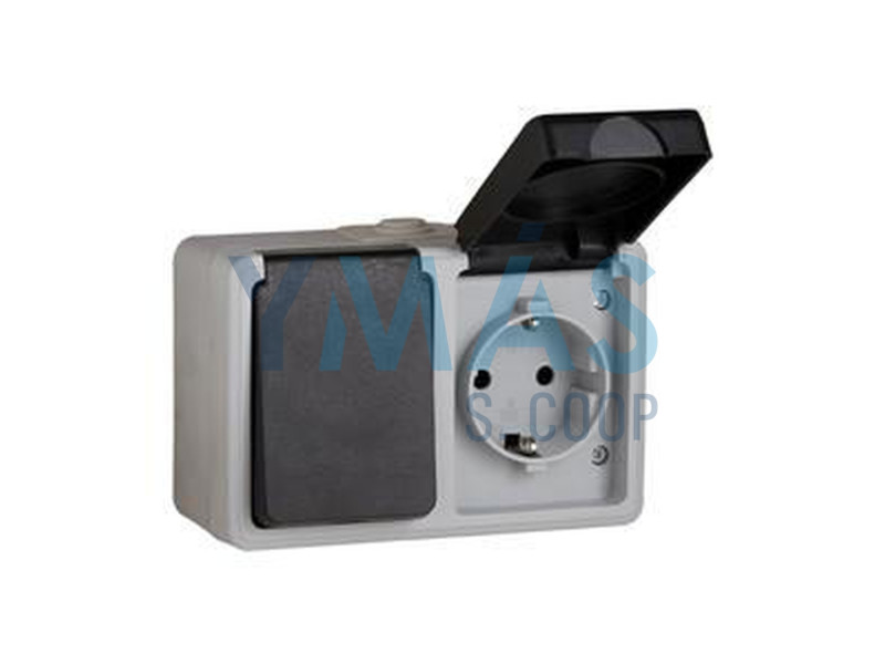 INTERRUPTOR + BASE SCHUKO ESTANCO 10-16A 250V IP-54