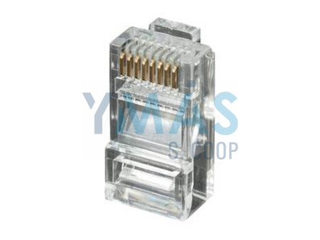 CONECTOR RJ45 8 VIAS RED TRANSPARENTE
