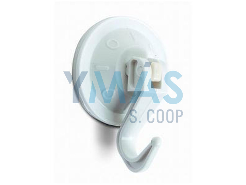 COLGADOR CON VENTOSA 53MM BLANCO         