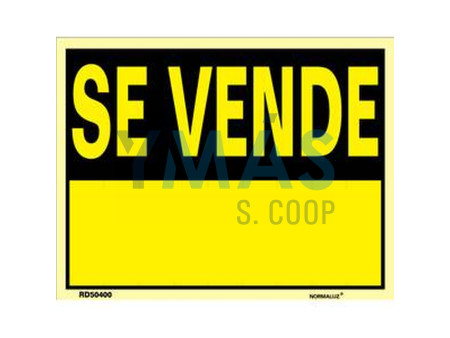 CARTEL PLASTICO "SE VENDE" 450 X 700MM
