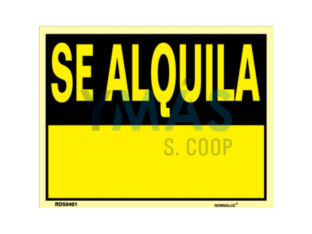 CARTEL PVC "SE ALQUILA" 350 X 450MM