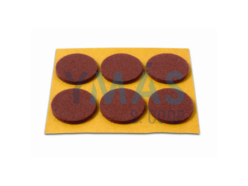 DESLIZADOR FIELTRO 6 DISCOS MARRON BRINOX 7075                        