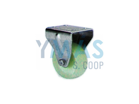 RUEDA DE NYLON MACIZA 60 X 25MM CON PLACA METALICA FIJA 55 X 50MM ALEX 2-0046 