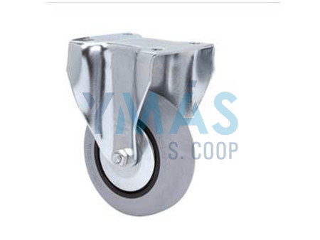 RUEDA DE GOMA MACIZA 80 X 22MM CON PLACA METALICA FIJA 75 X 60MM ALEX 2-2459                          
