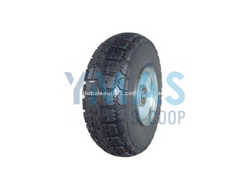 RUEDA DE GOMA MACIZA 300X4 LLANTA METALICA EJE 20MM RODAMIENTOS DE BOLA