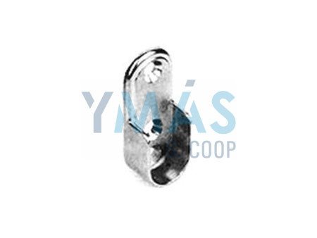 SOPORTE LATERAL OVAL 22/25/30 X 15MM NIQUELADO