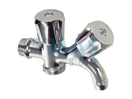 GRIFO LAVADORA DOBLE ENTRADA 1/2 SALIDA 3/4 METAL