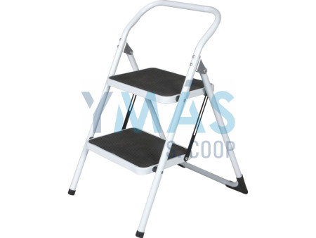 TABURETE ESCALERA ACERO / GOMA PLEGABLE 2 PELDAÑOS