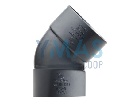 CODO 45 ENCOLAR M - H 50 MM PVC EVACUACION