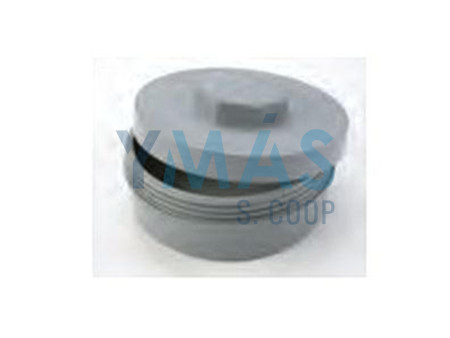 TAPON ENCOLAR MACHO 110MM CON ROSCA PVC EVACUACION
